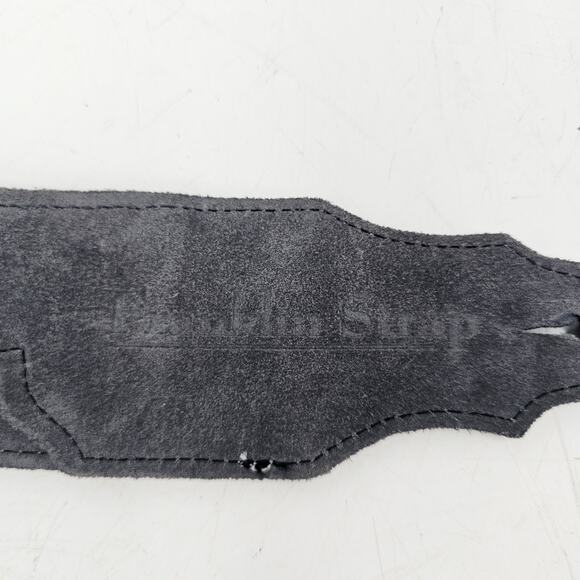Franklin Strap Black Suede with Leatherette Backing Guitar Strap 2.5" - Picture 3 of 6
